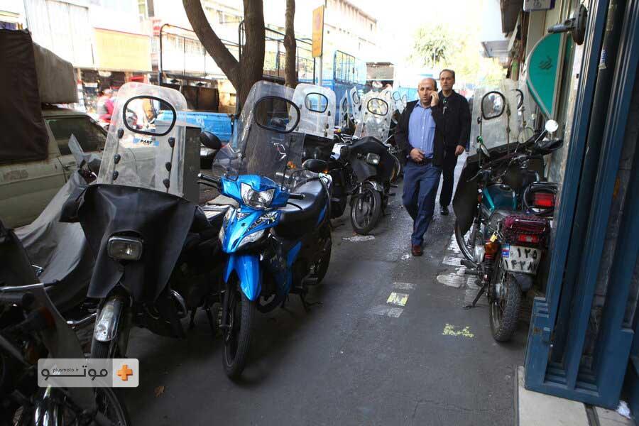 جای پارک موتورسیکلت در تهران
